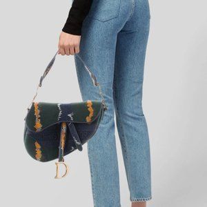 CHRISTIAN DIOR 2021 Embroidered Saddle Bag